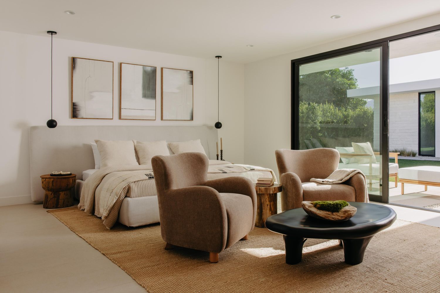 chambre maison contemporaine Palm Springs
