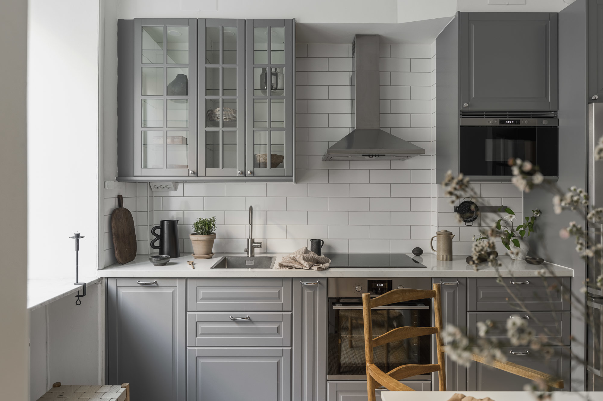 cuisine grise studio 42m2 décoration scandinave cuisine grise studio 42m2 décoration scandinave