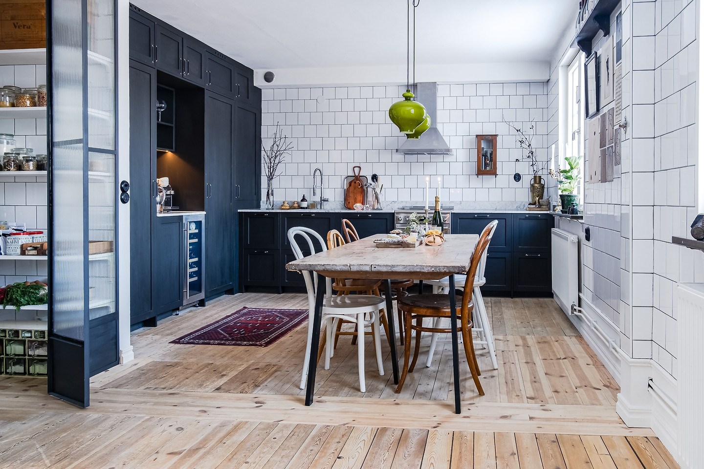 cuisine bleue décoration scandinave