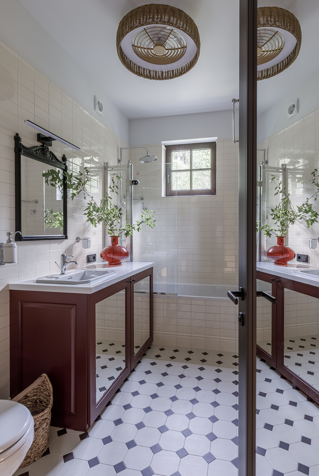 salle de bain sol cabochons noirs et blanc salle de bain sol cabochons noirs et blanc