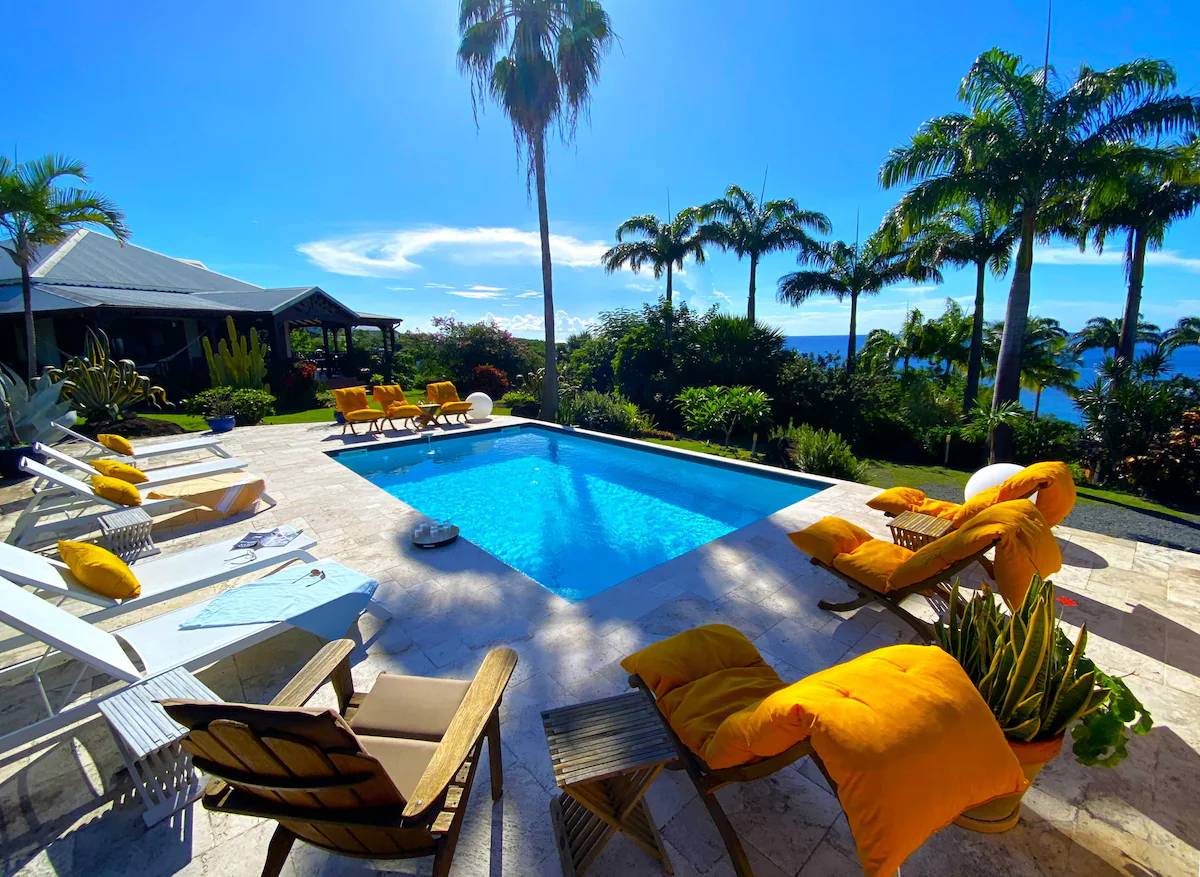 maison de vacances en Guadeloupe avec piscine et vue mer