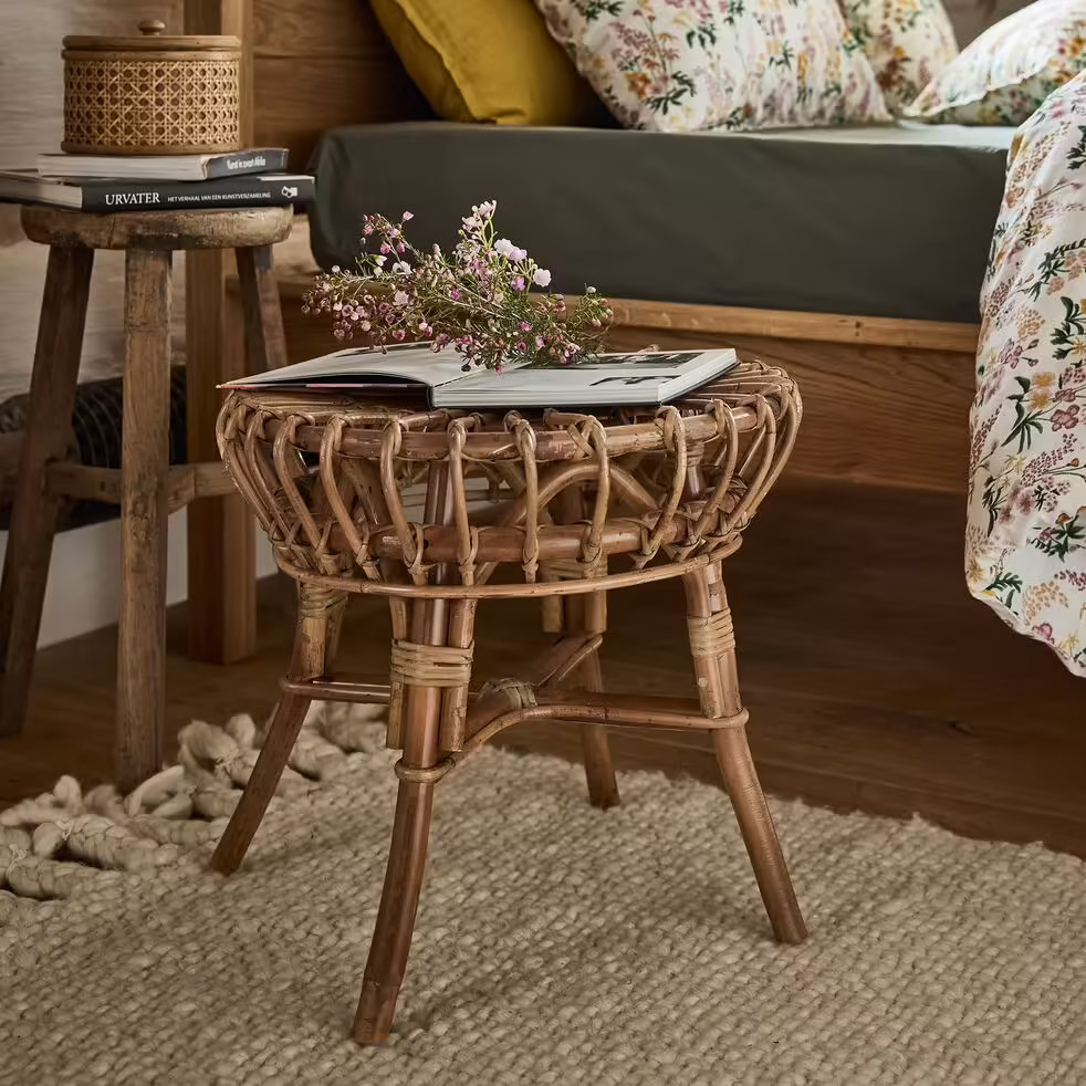 table d table d'appoint rotin