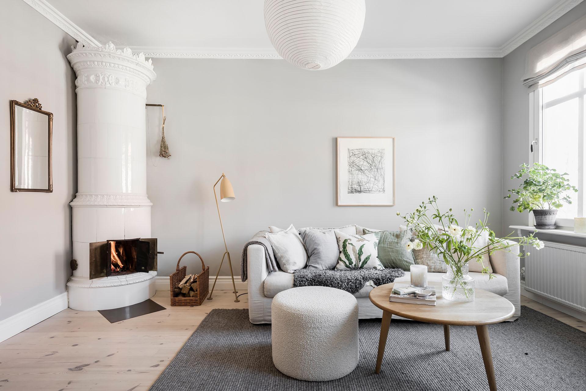 salon avec poêle faïence nordique décoration scandinave salon avec poêle faïence nordique décoration scandinave
