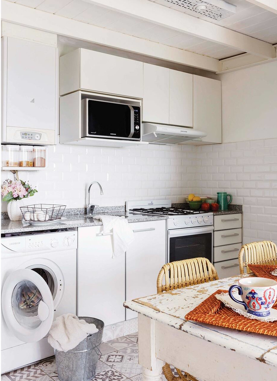 cuisine sous mezzanine appartement 57m2 en duplex 