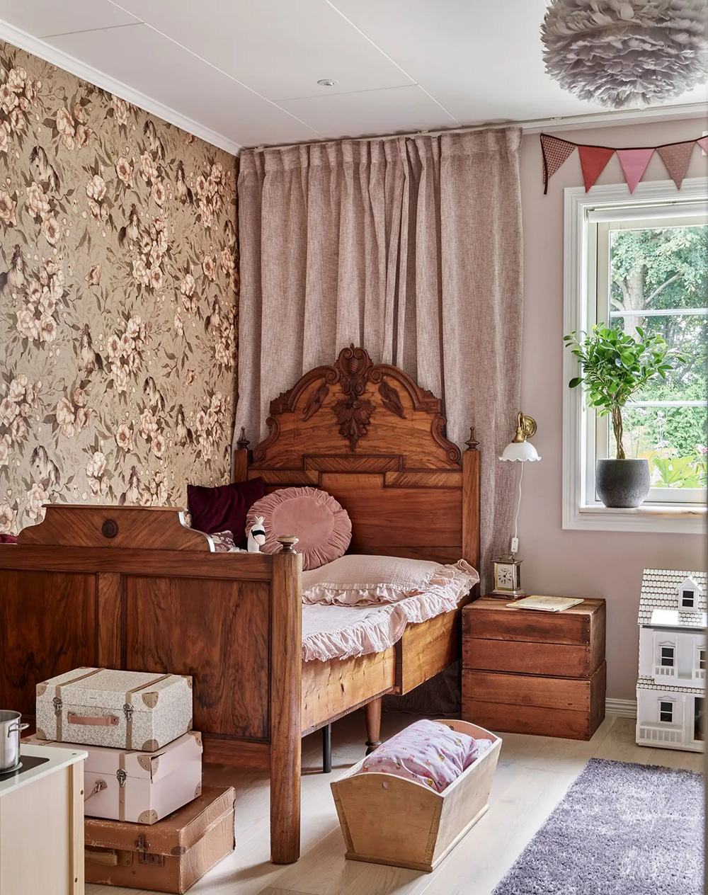 chambre d'enfant décoration rustique chic