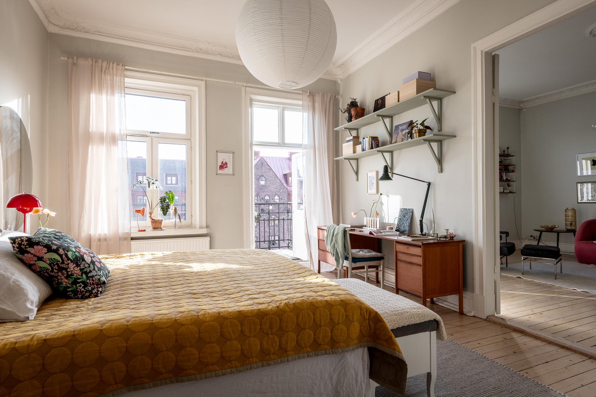 chambre avec bureau décoration scandinave appartement ancien de 87m2 chambre avec bureau décoration scandinave appartement ancien de 87m2