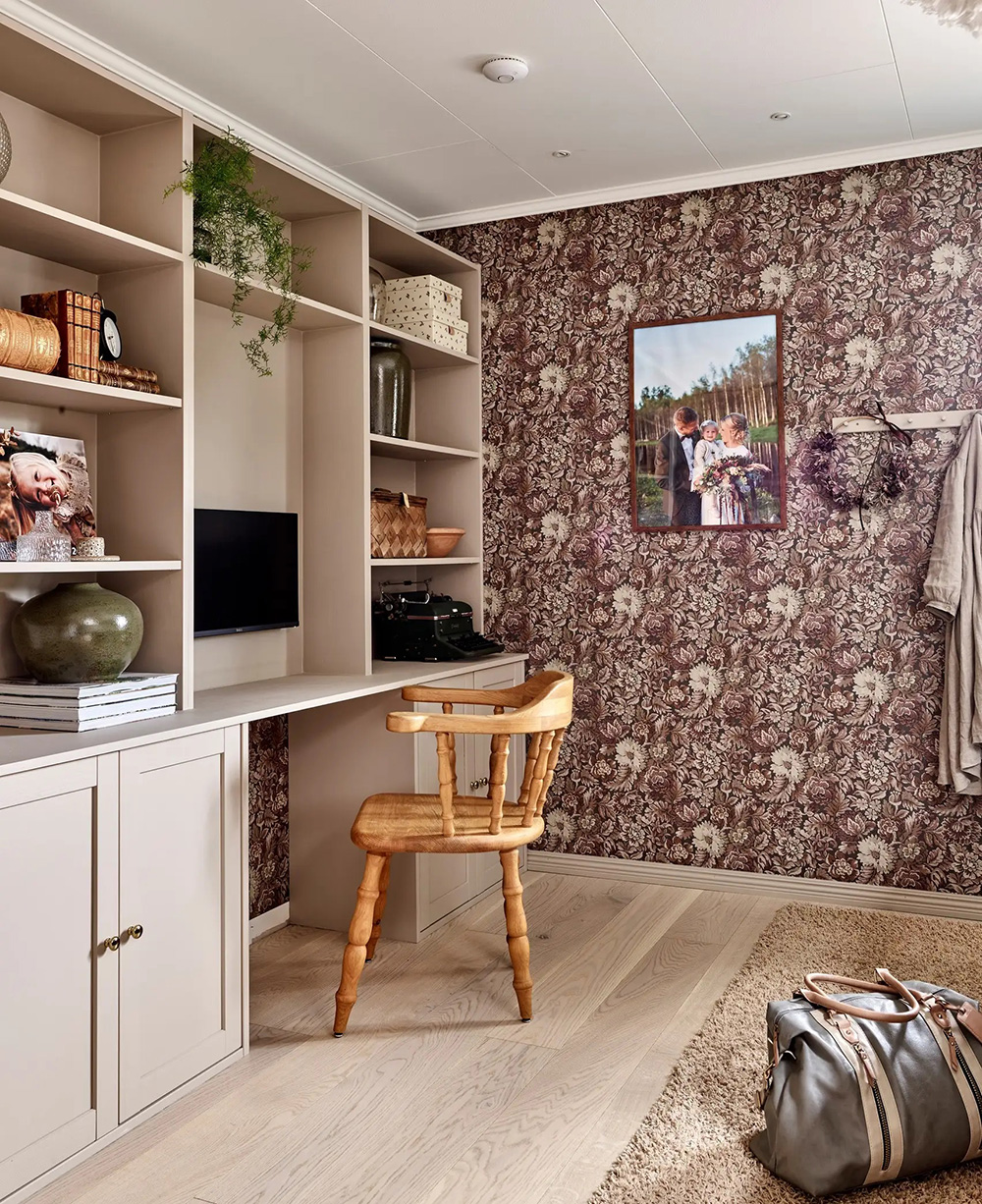 bureau papier-peint William Morris