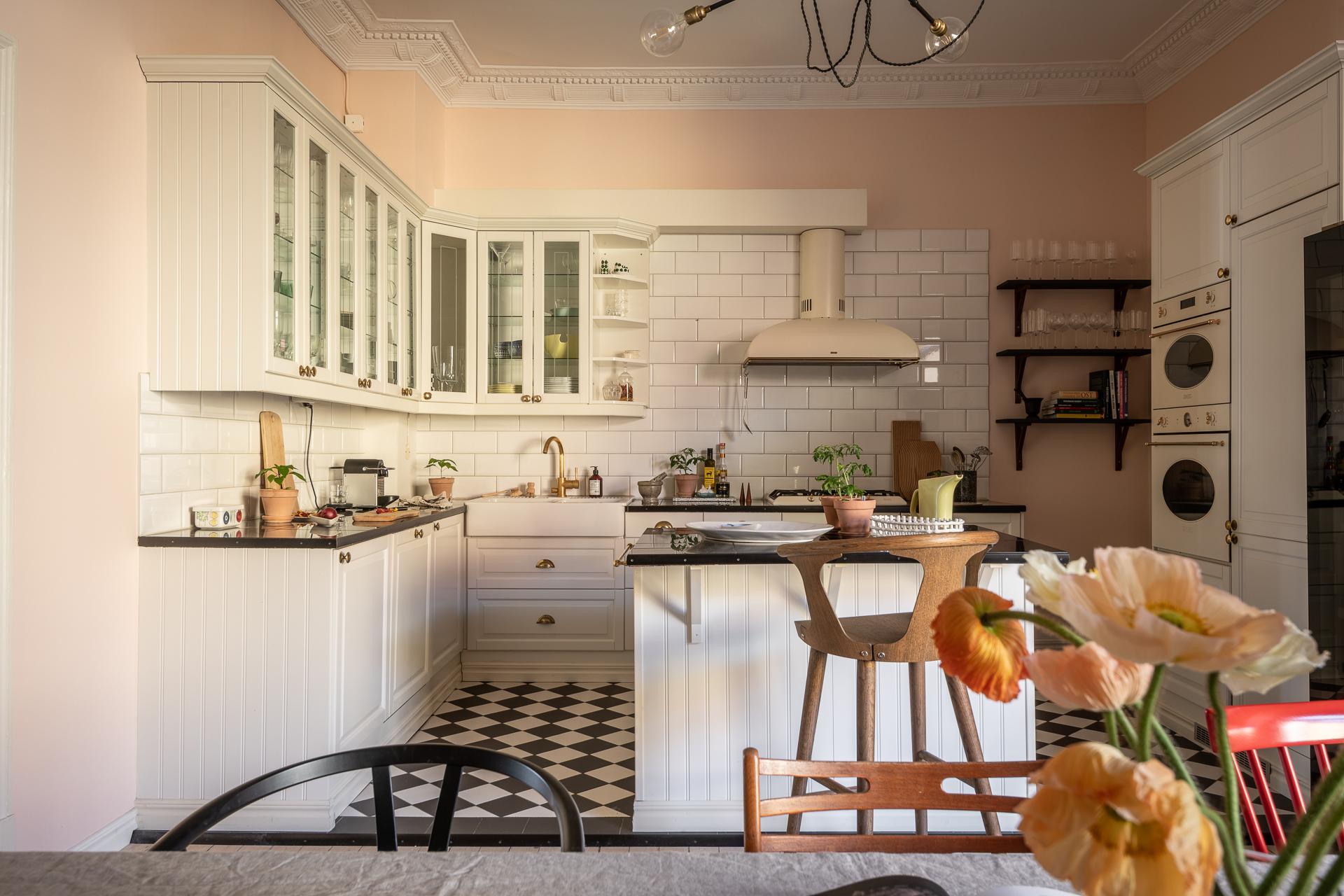 salle à manger et cuisine mur rose décoration scandinave salle à manger et cuisine mur rose décoration scandinave