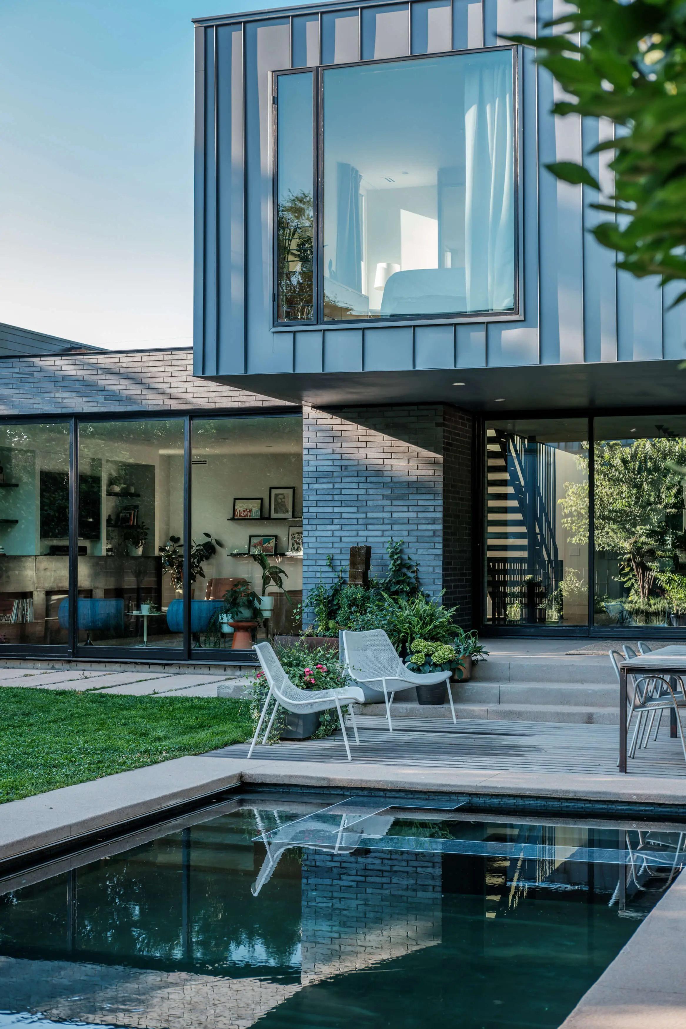 maison contemporaine avec piscine