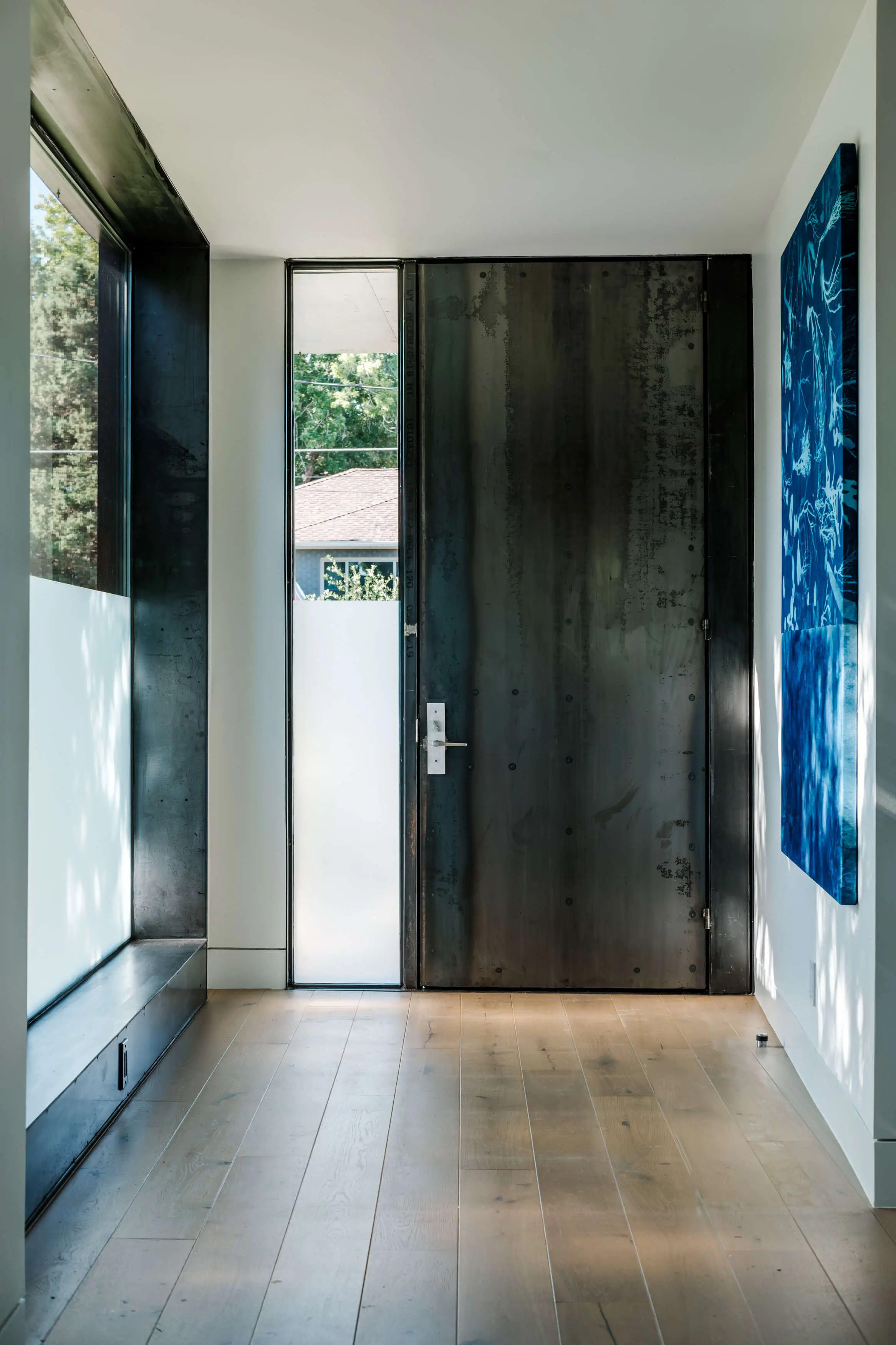 entrée maison contemporaine
