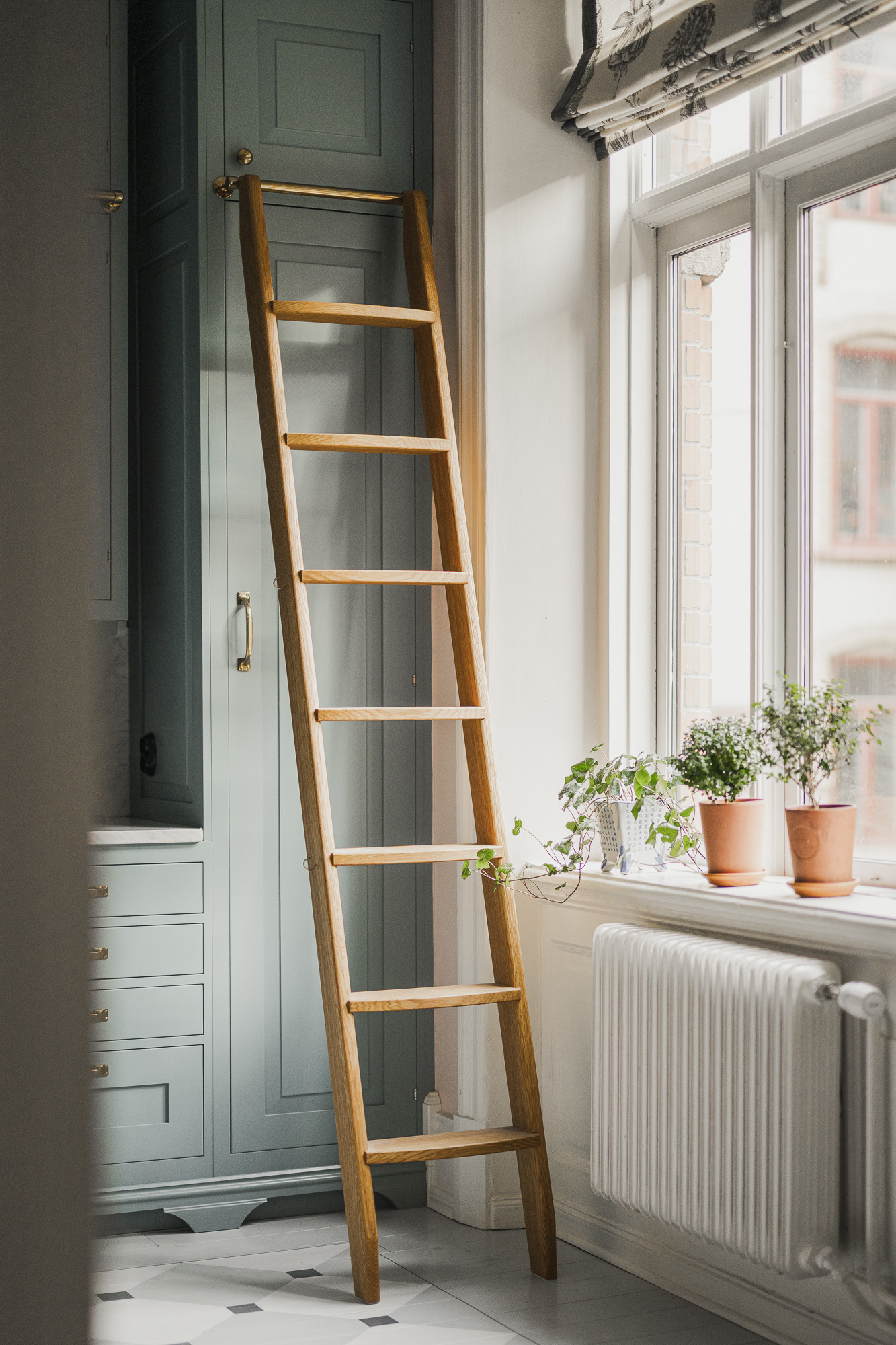cuisine verte campagne trois-pièces décoration élégante