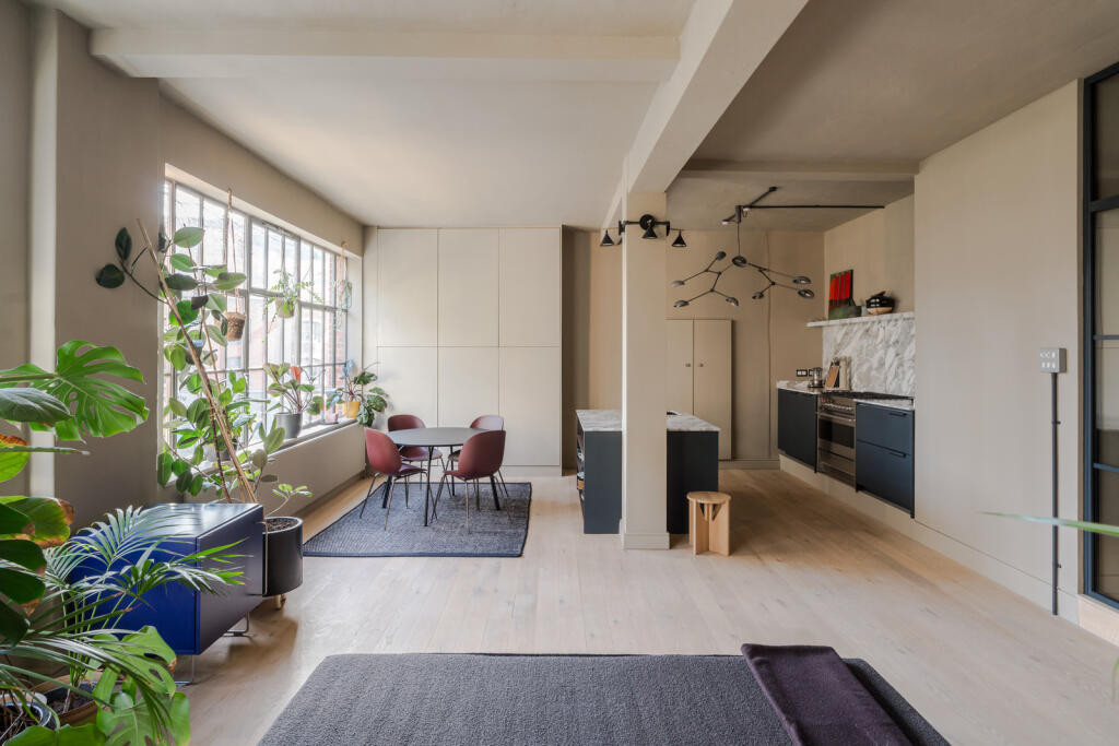 cuisine et salle à manger appartement loft 116m2
