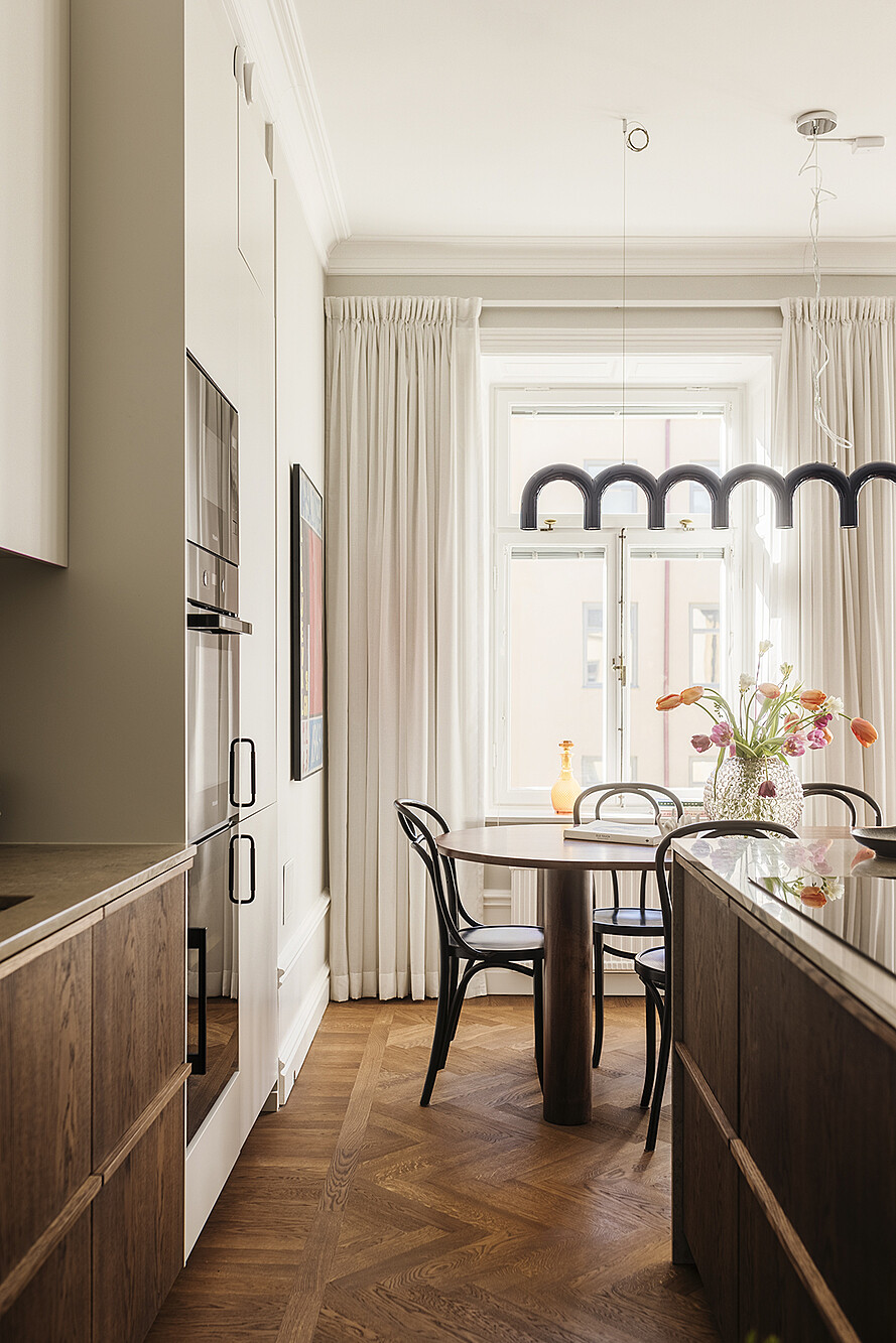 cuisine ouverte noyer décoration contemporaine Quiet Luxury cuisine ouverte noyer décoration contemporaine Quiet Luxury