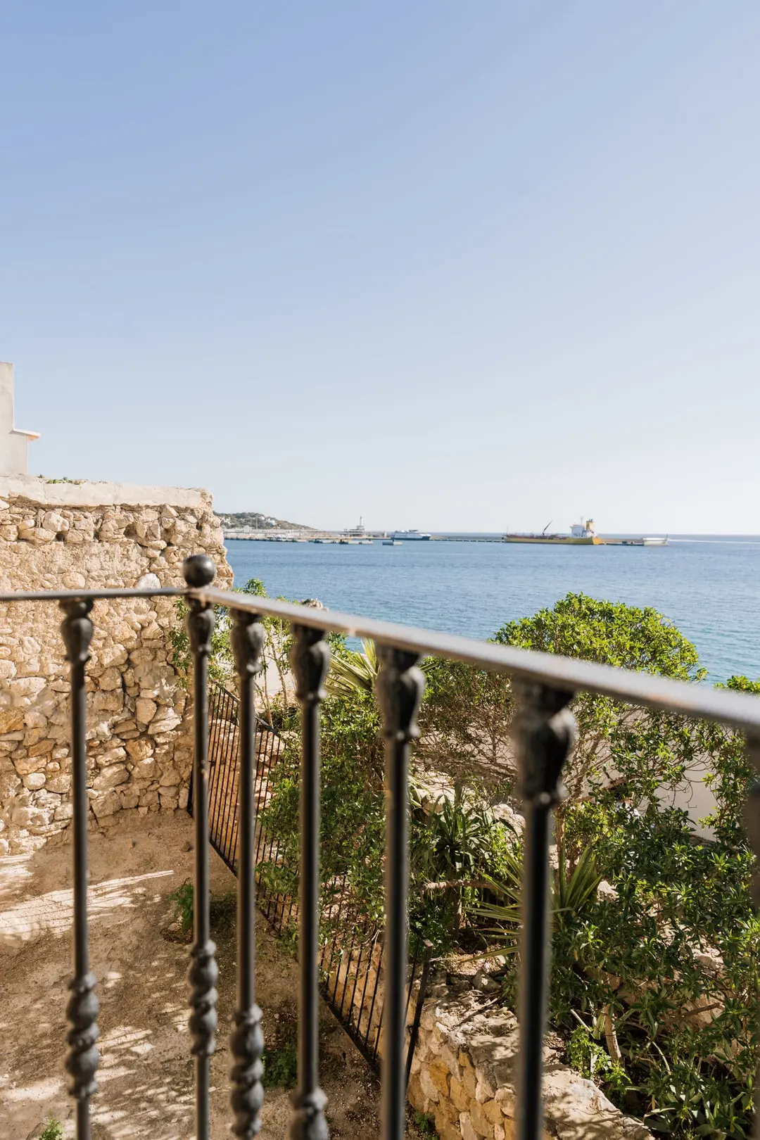 balcon vue mer maison Ibiza