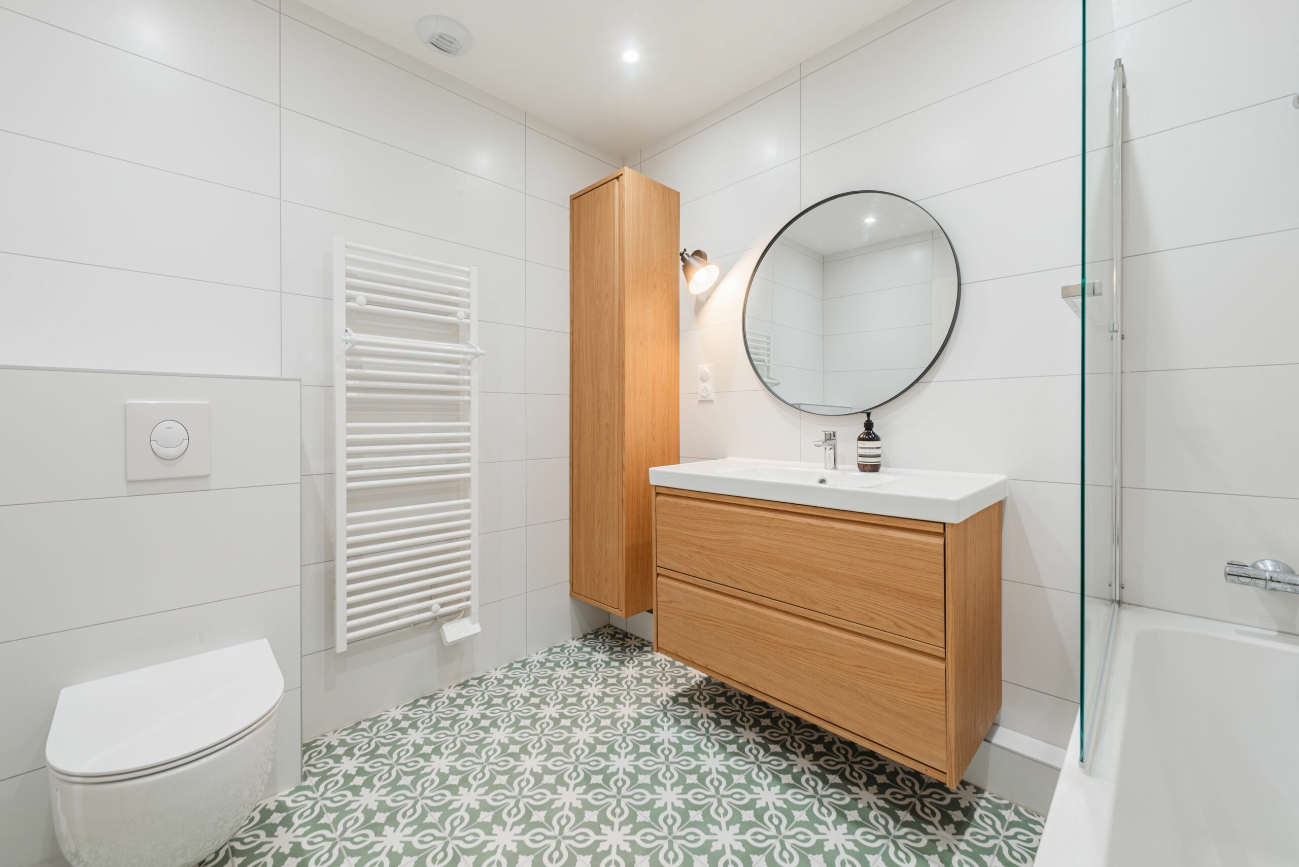 salle de bain appartement 42m2 rénové par Ynspir