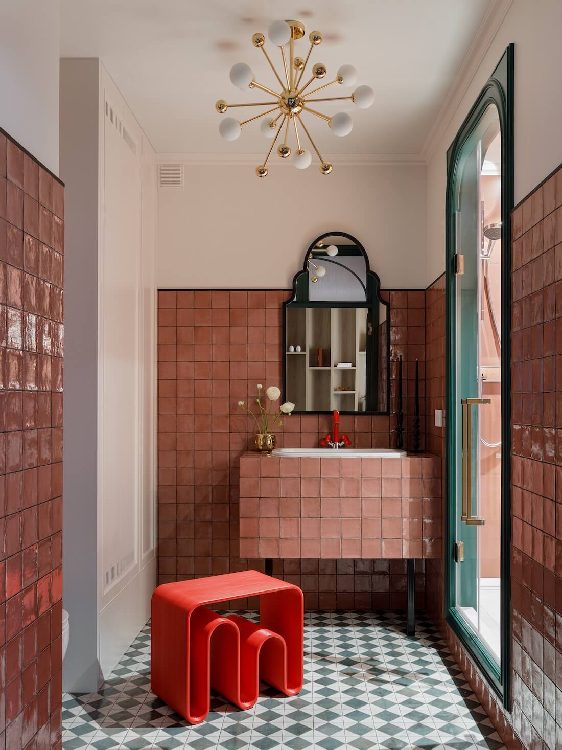 salle de bain carrelage rose sol damier salle de bain carrelage rose sol damier