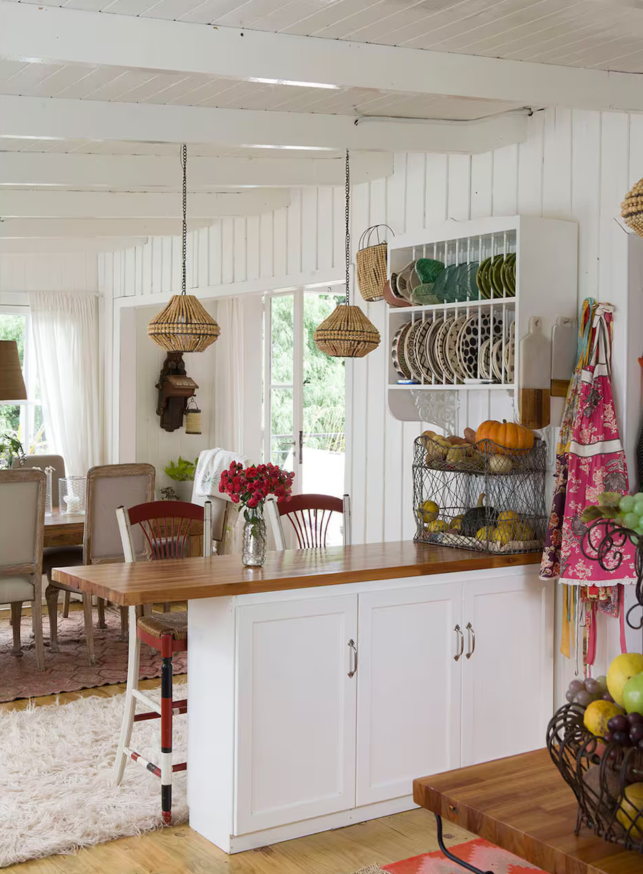 cuisine et salle à manger décoration rustique chic