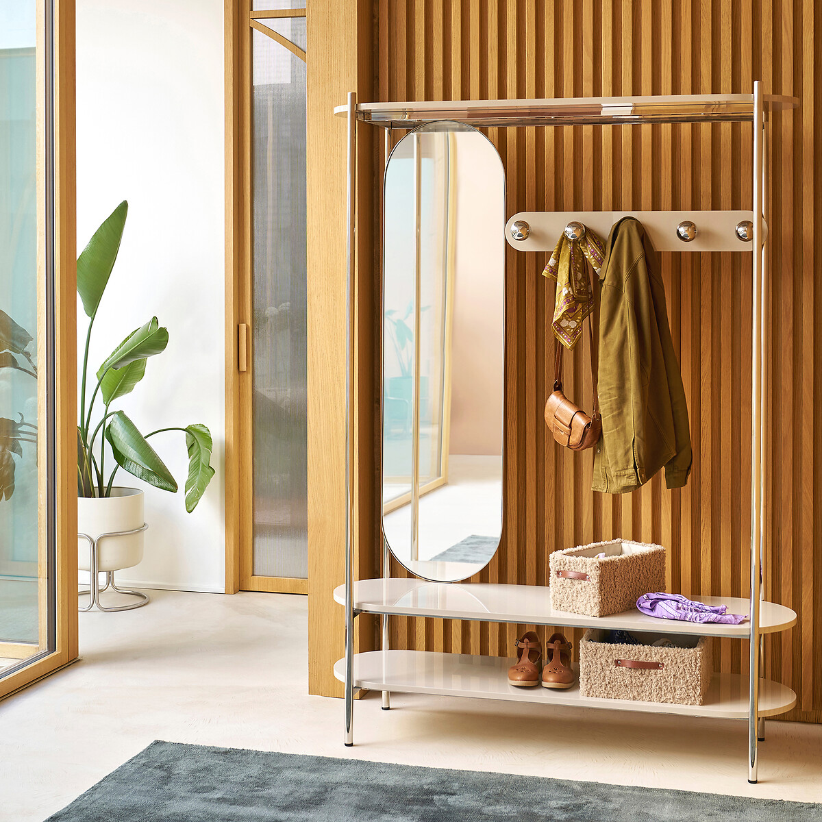 entrée avec vestiaire contemporain