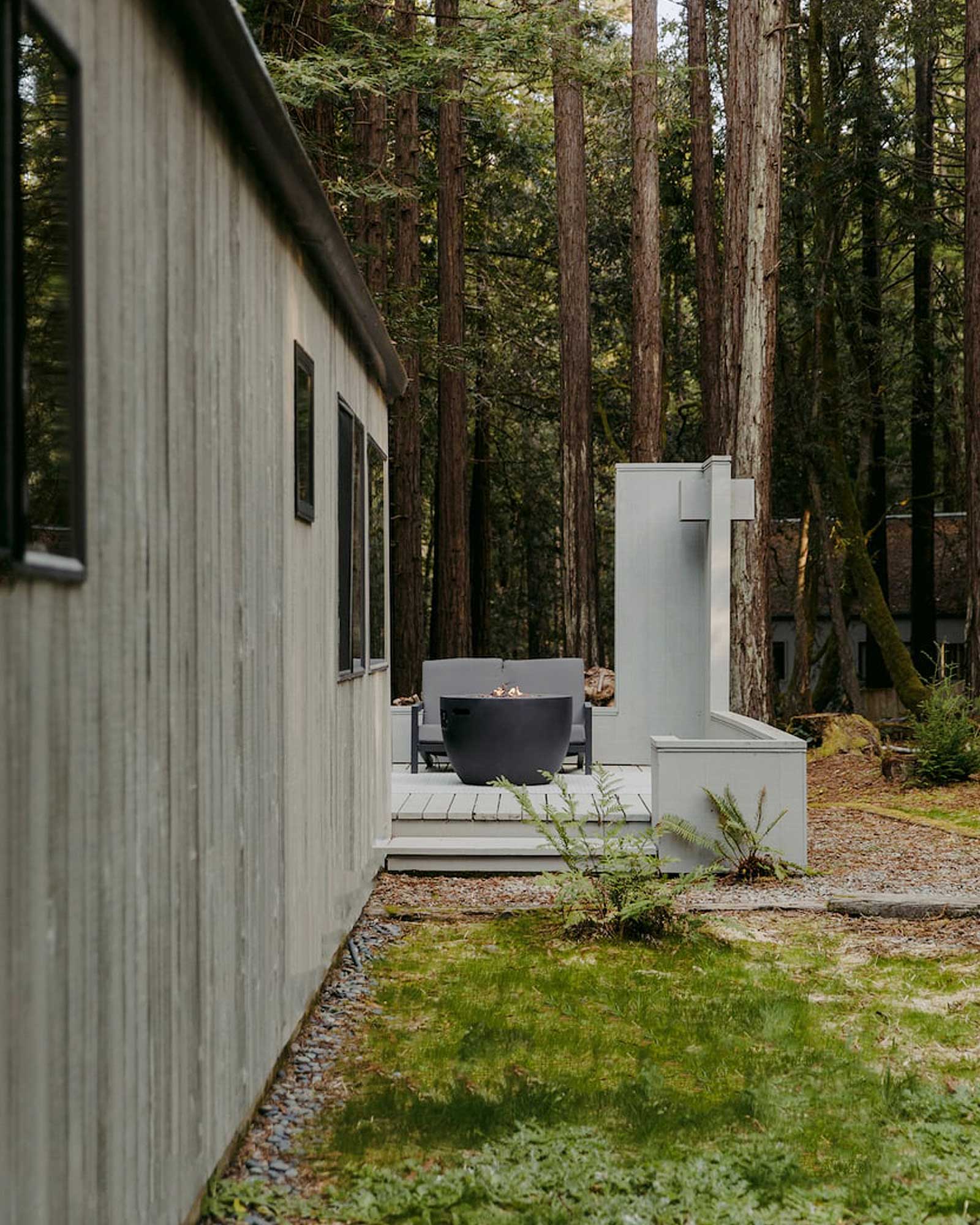 maison contemporaine dans forêt