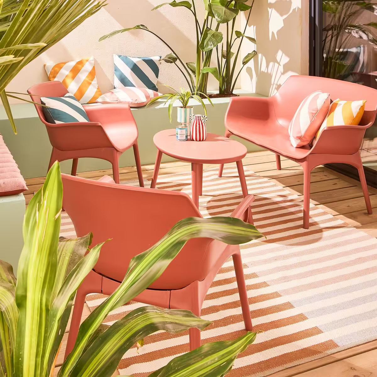 terrasse décoration colorée style French Riviera par 4 Murs