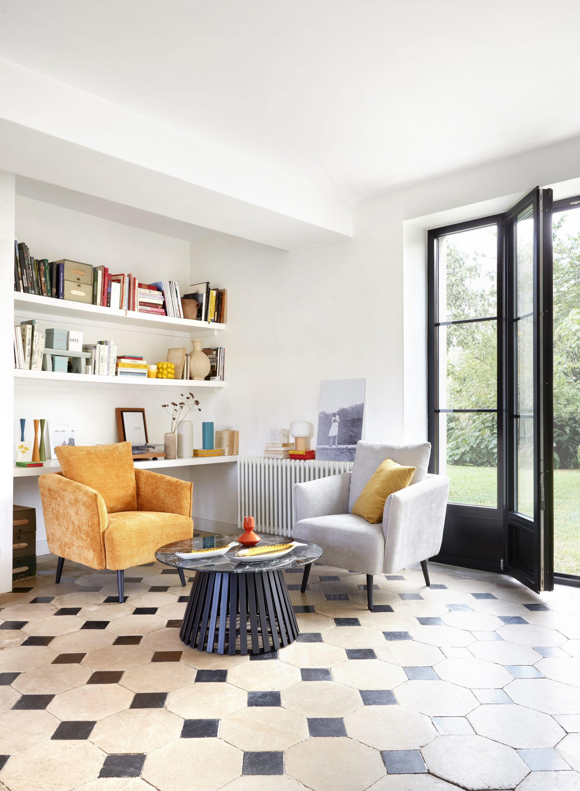 salon sol damier salon sol damier