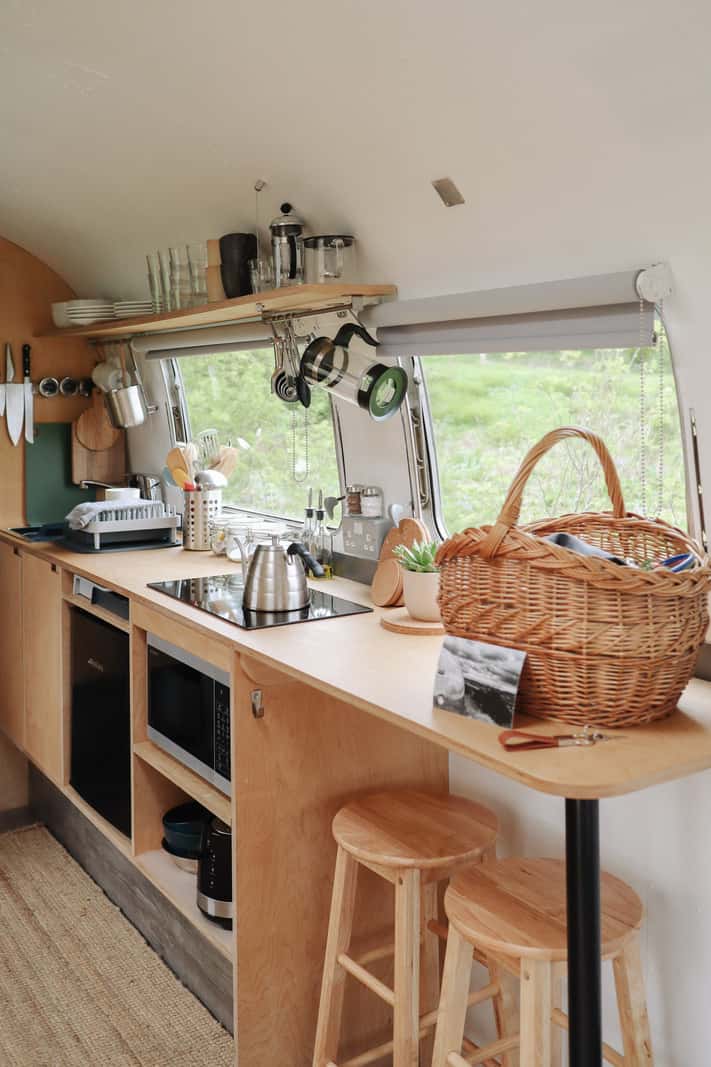 cuisine caravane Airstream