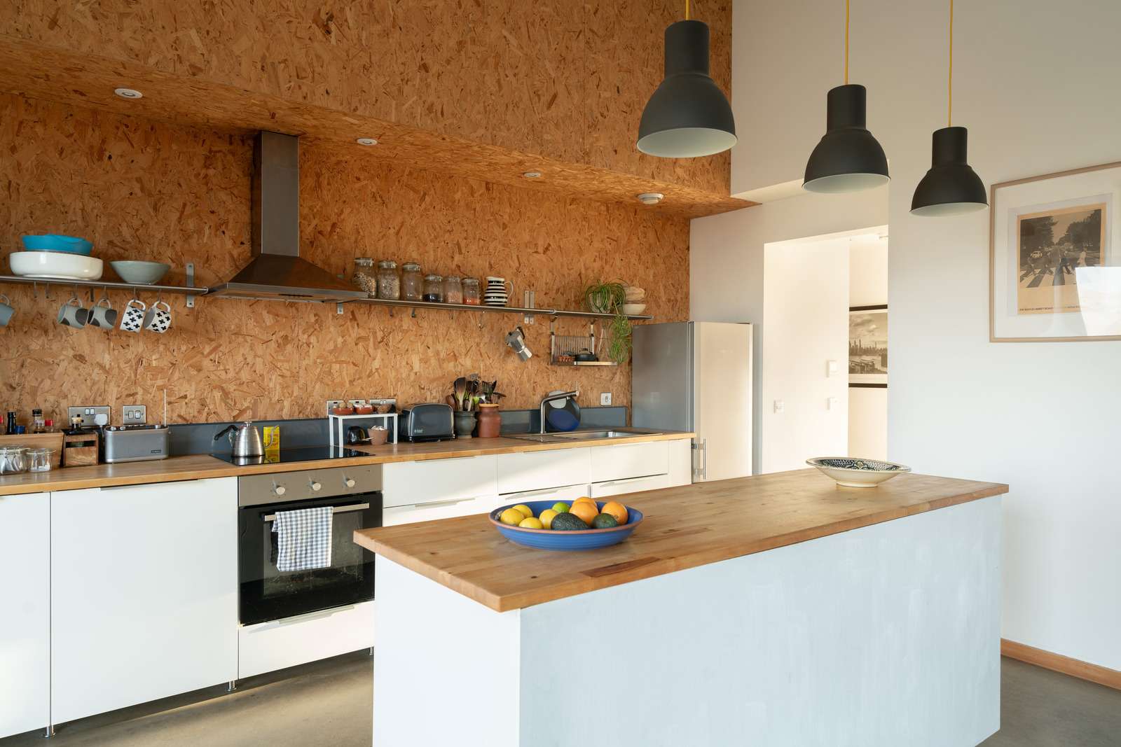 cuisine ouverte murs osb