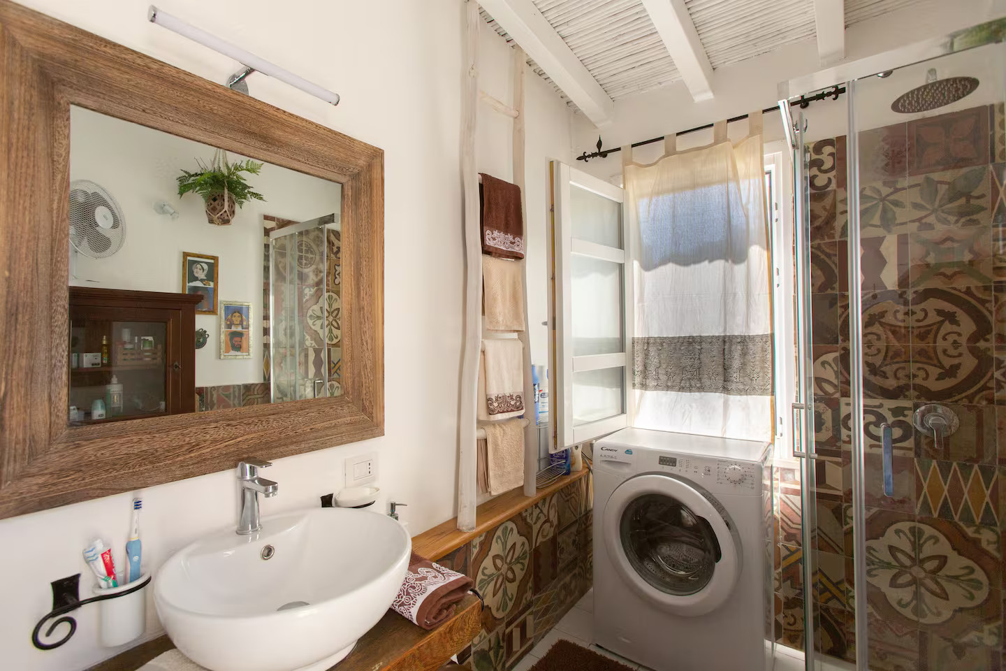 salle de bain rustique