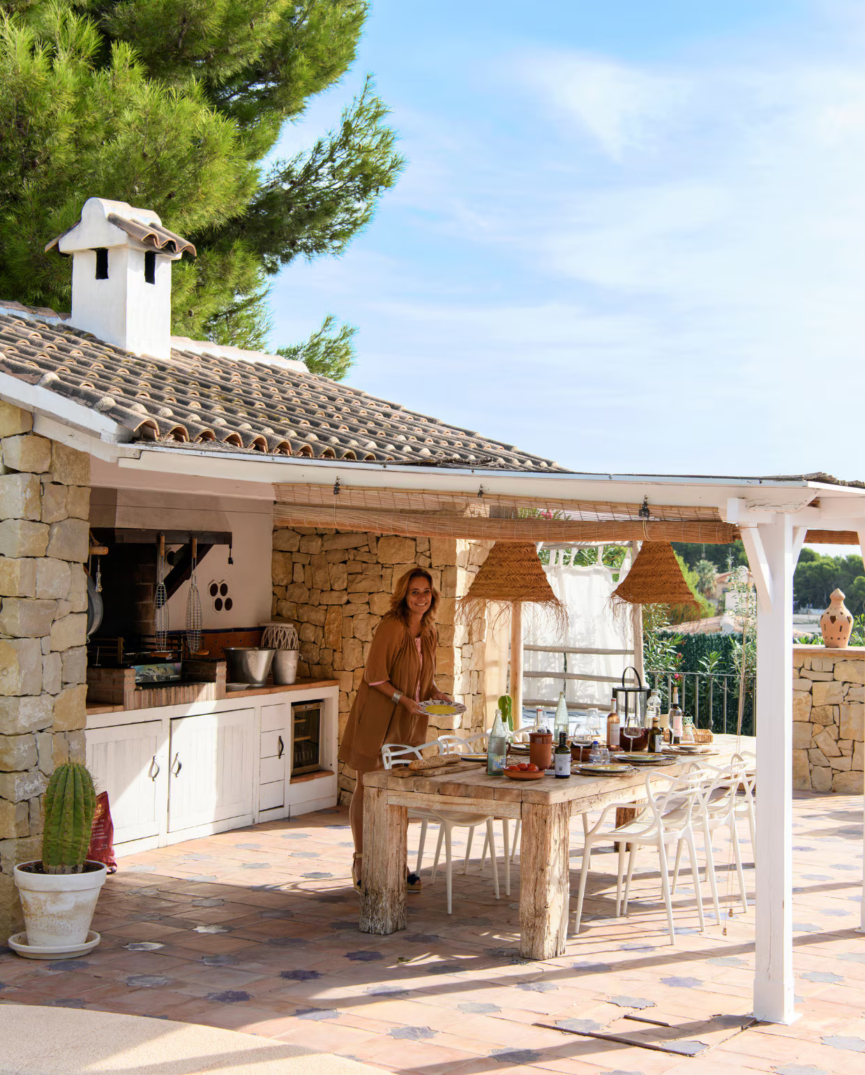 terrasse couverte avec cuisine d terrasse couverte avec cuisine d'été maison de vacances en Espagne