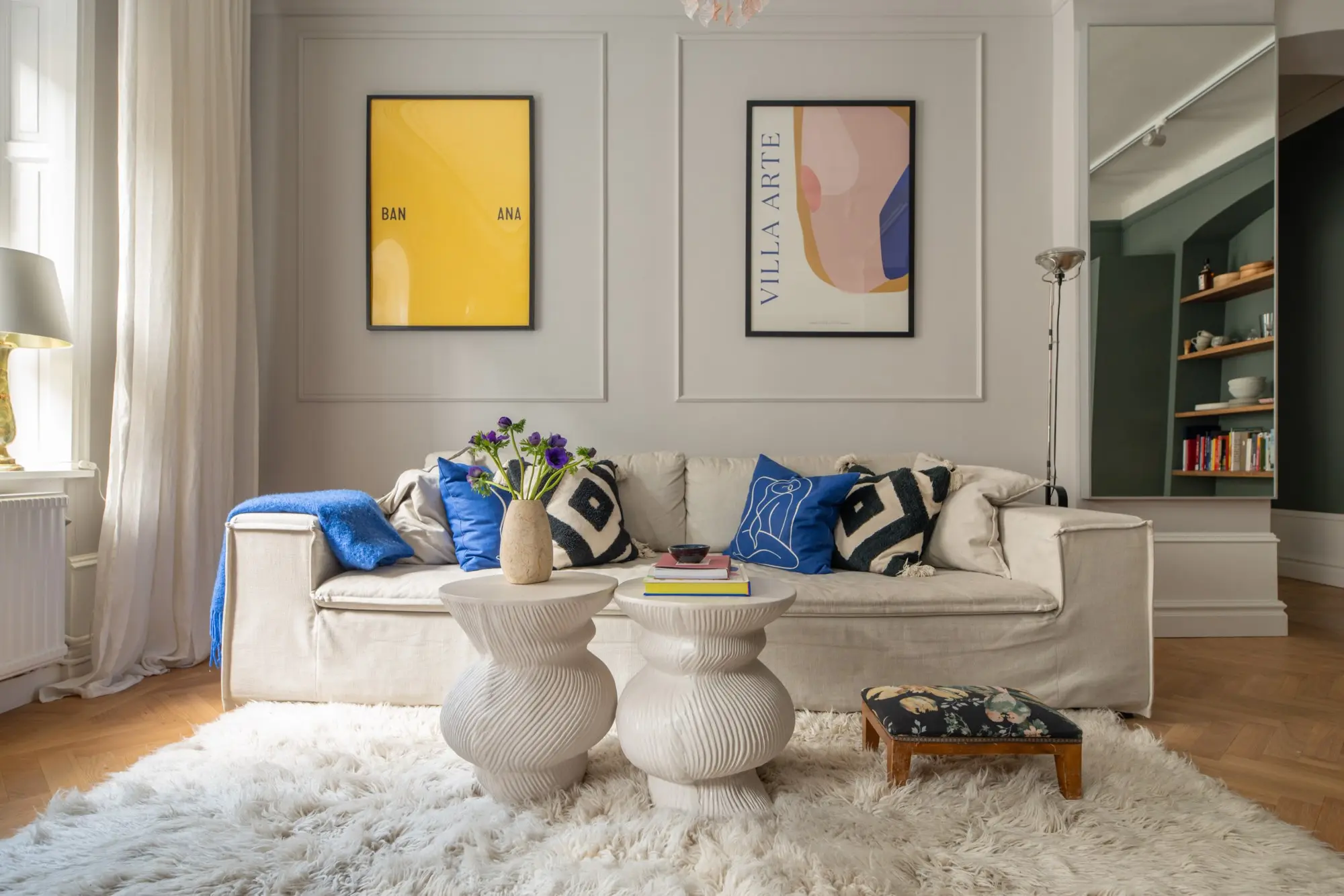 salon décoration scandinave beige