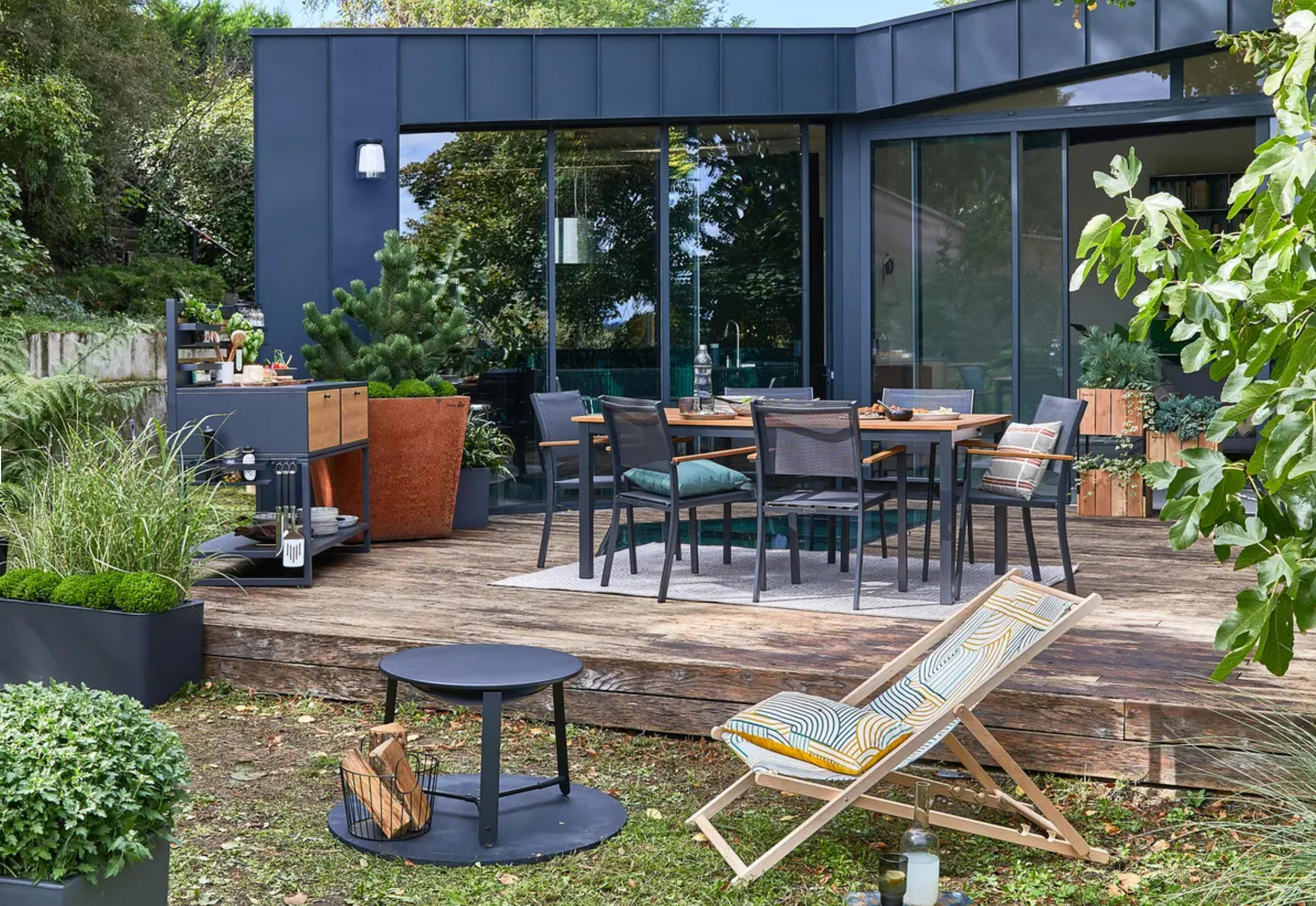 terrasse style industriel avec cuisine d terrasse style industriel avec cuisine d'été