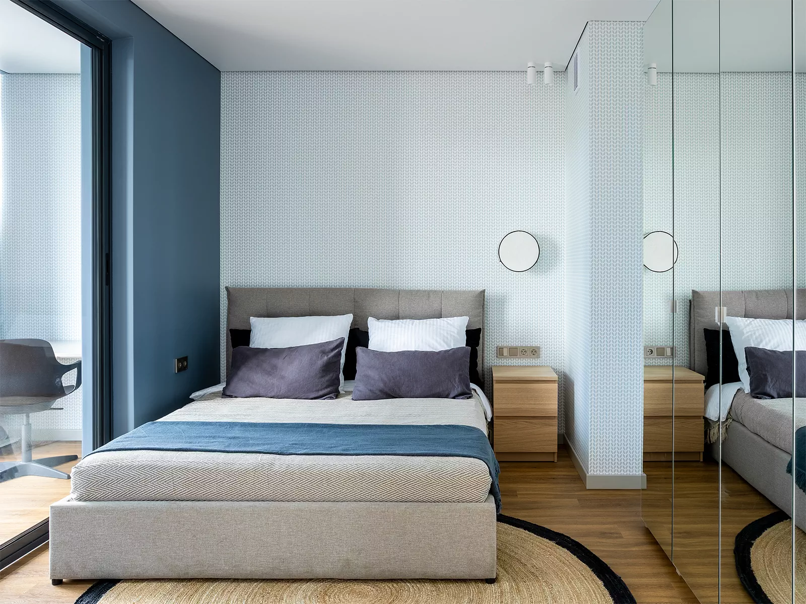 chambre appartement 52m2 décoration contemporaine