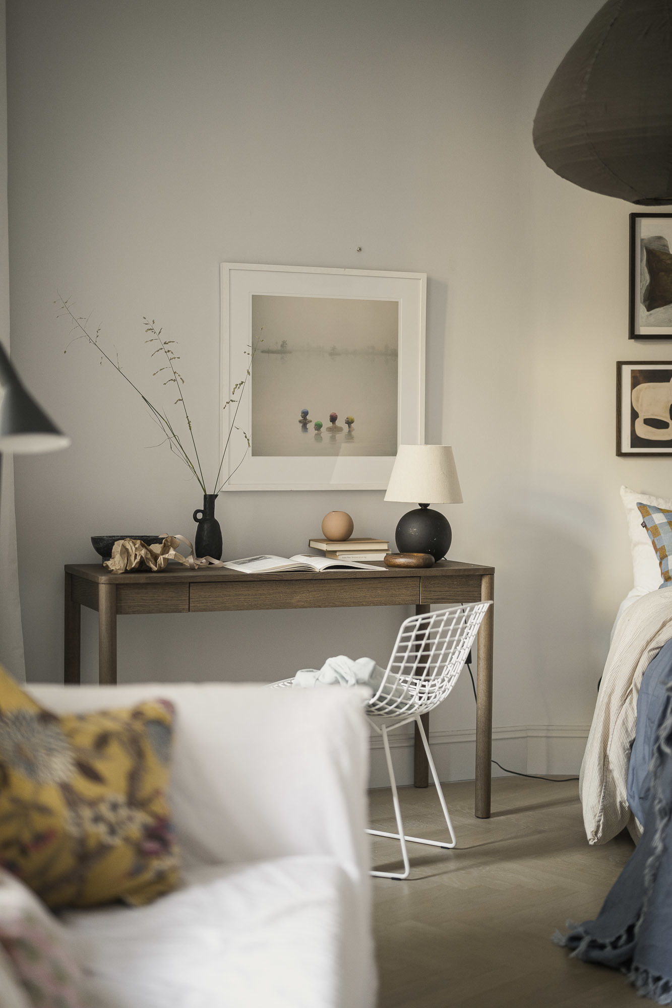 salon et espace chambre studio 33m2 décoration scandinave