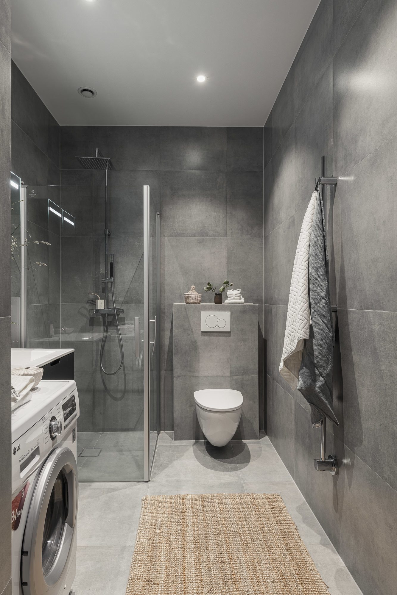 salle de bain grise design