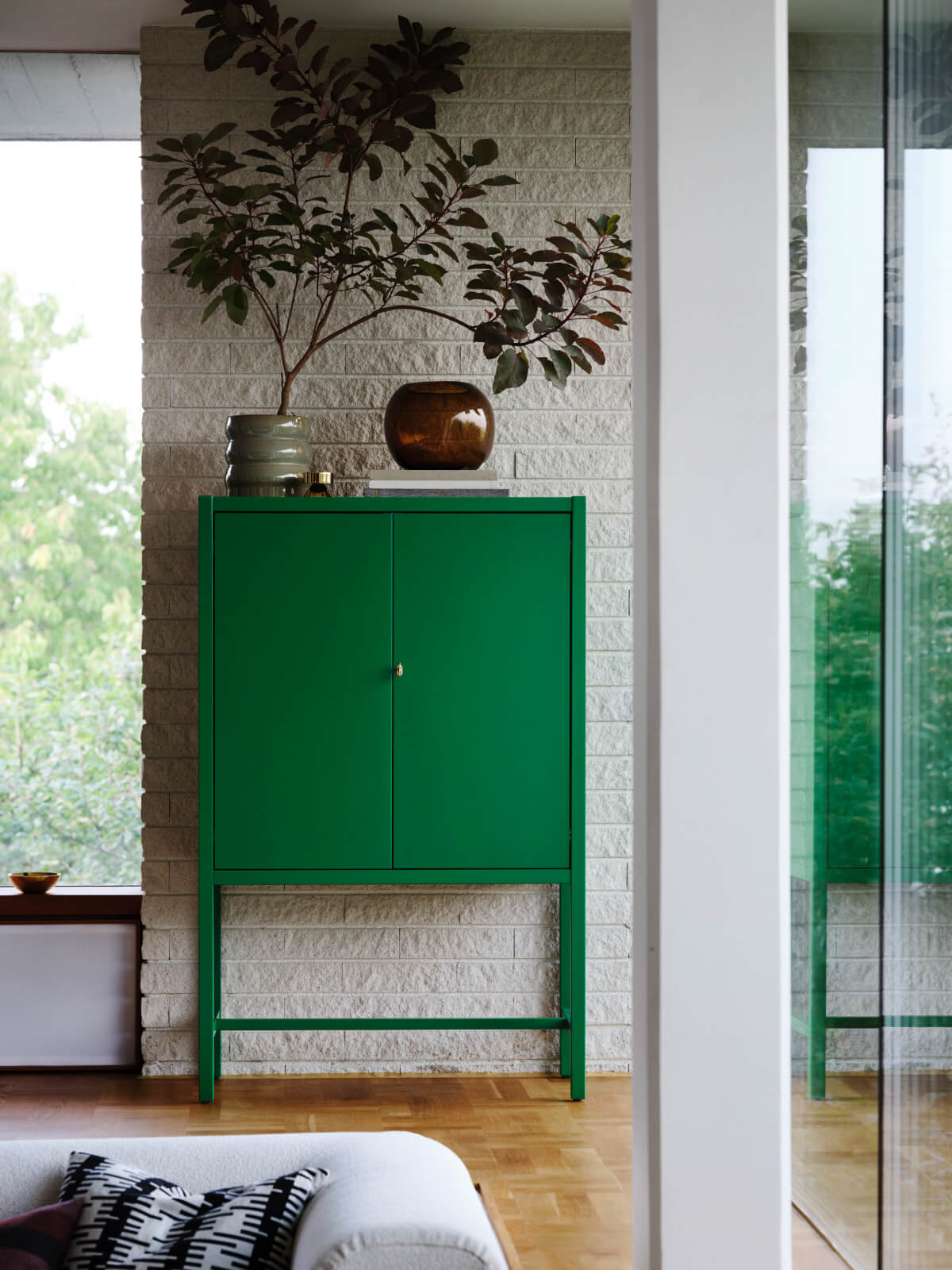 meuble de rangement vert collection IKEA Stockholm 2025