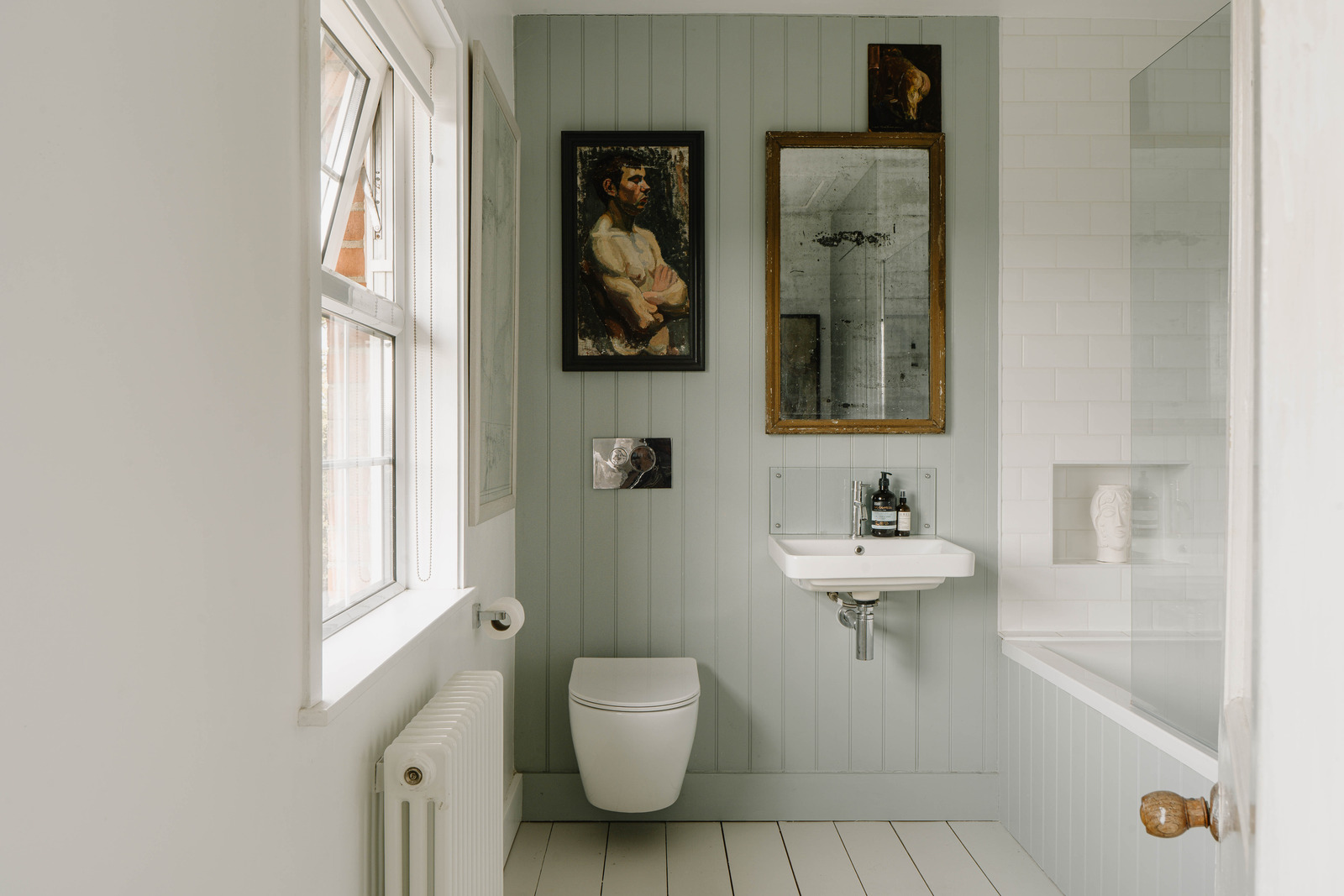 salle de bain décoration campagne chic