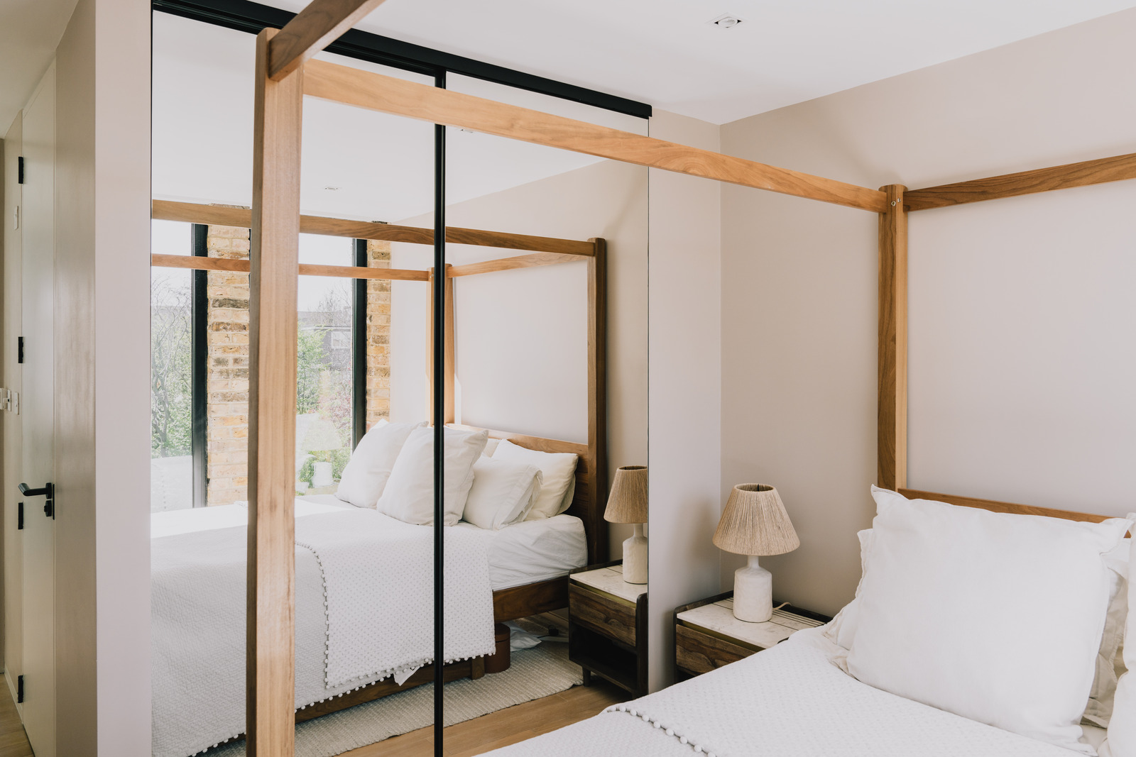 chambre lit à baldaquin maison de ville Londres