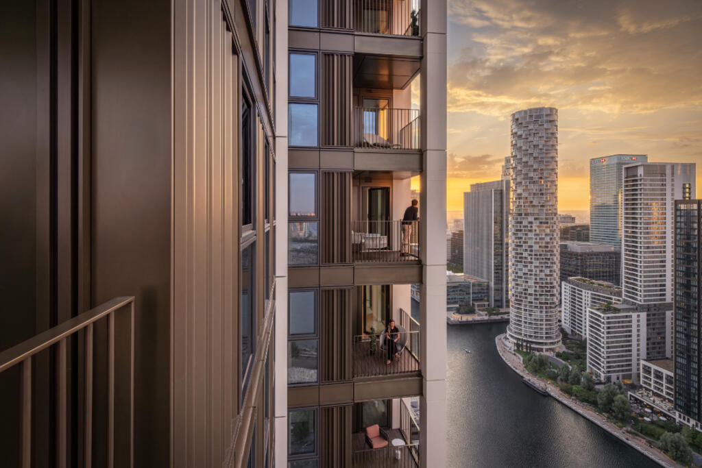 balcon vue gratte-ciels Londres