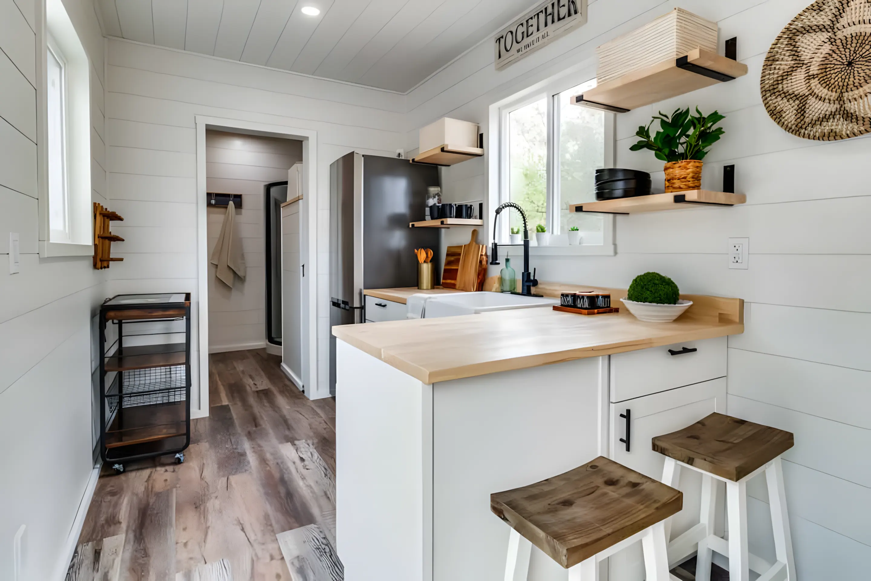 cuisine ouverte petite maison container 28m2