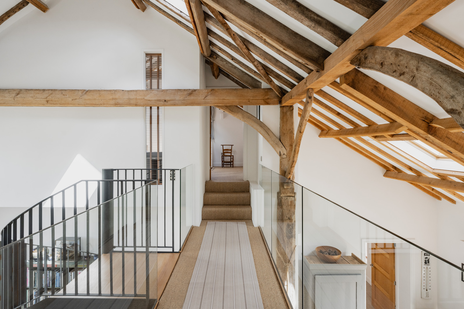 passerelle pour chambres grange rénovée Norfolk