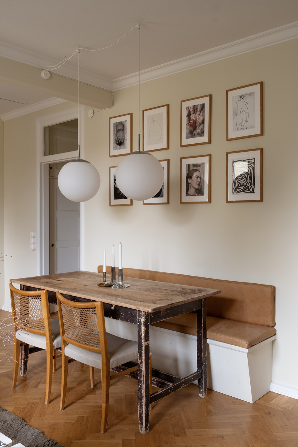 salle à manger décoration scandinave appartement 62m2