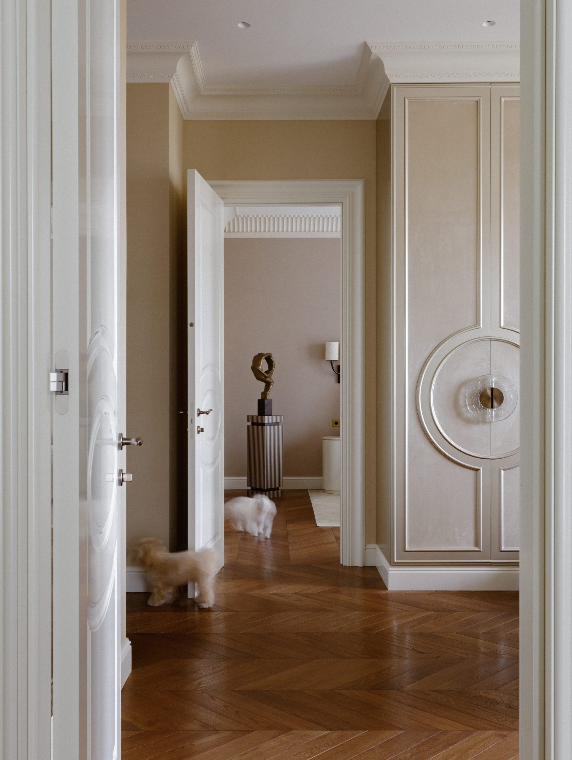 entrée décoration classique chic beige