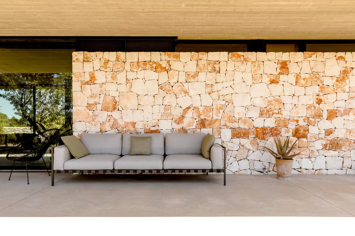 terrasse mur pierres maison contemporaine terrasse mur pierres maison contemporaine
