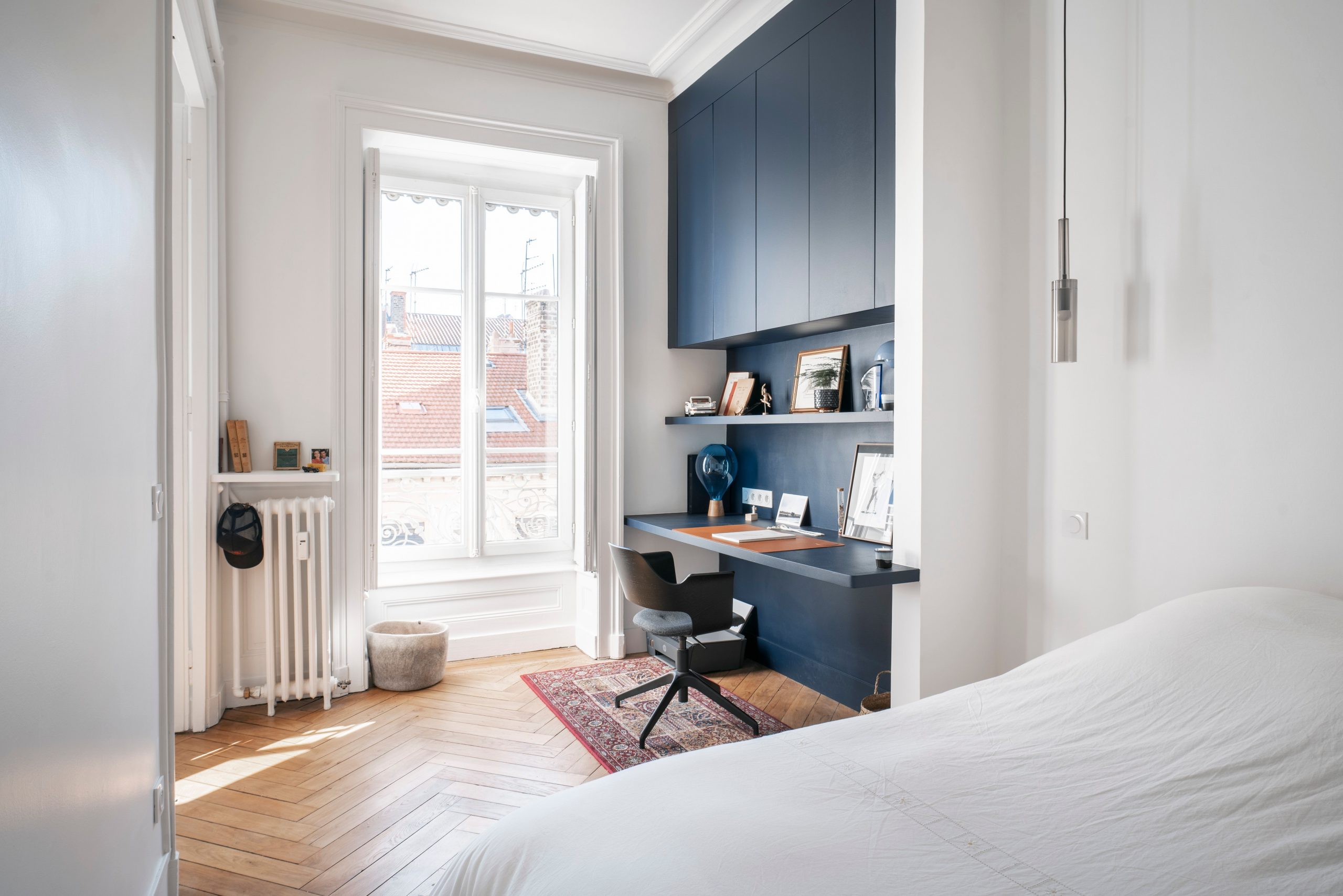 chambre bleue avec espace bureau chambre bleue avec espace bureau