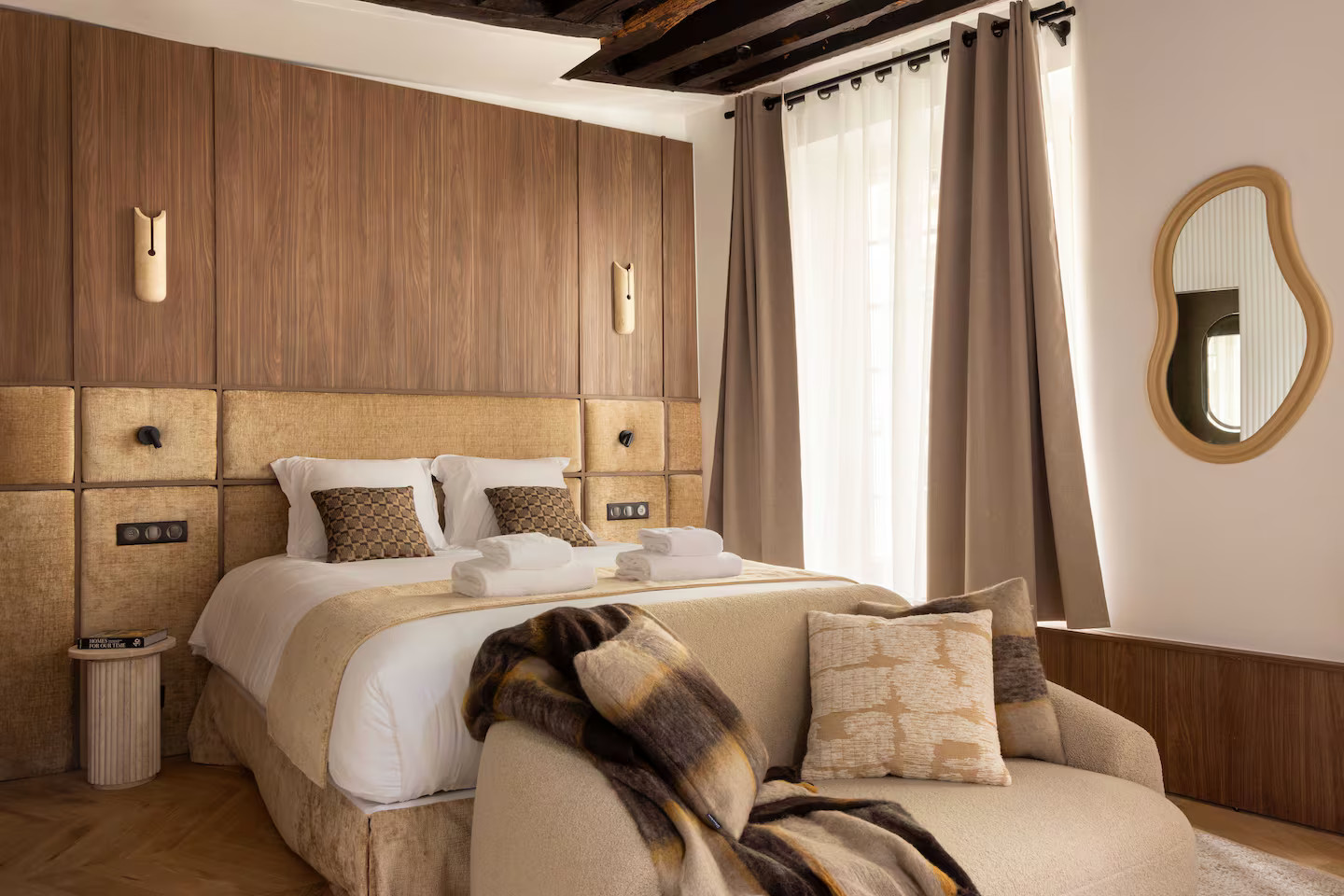 chambre et salon décoration contemporaine studio Paris 32m2 chambre et salon décoration contemporaine studio Paris 32m2