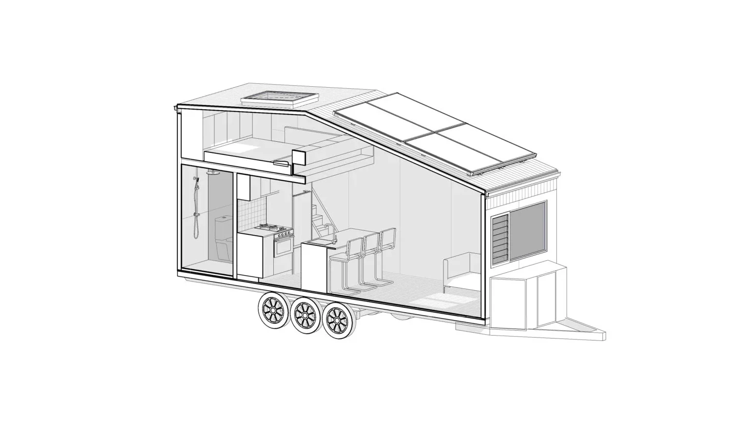 tiny house 17m2 Jordy loft de Konpak tiny house 17m2 Jordy loft de Konpak