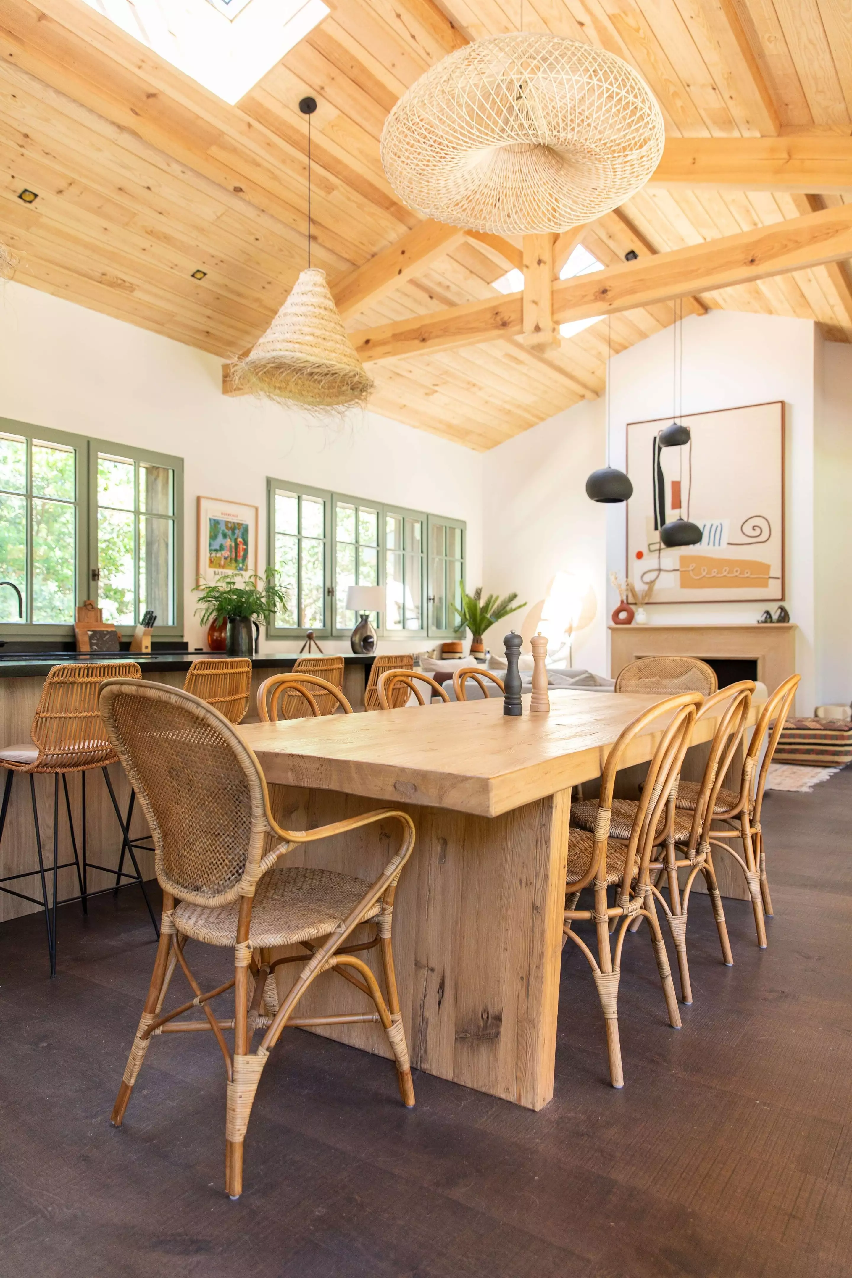 salle à manger décoration naturelle maison en bois Cap Ferret Villa Pinède Le Collectionist salle à manger décoration naturelle maison en bois Cap Ferret Villa Pinède Le Collectionist