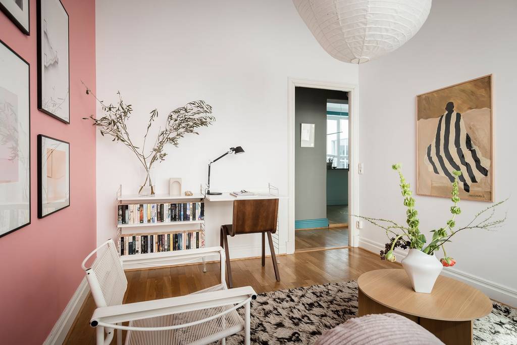 salon et bureau murs roses salon et bureau murs roses