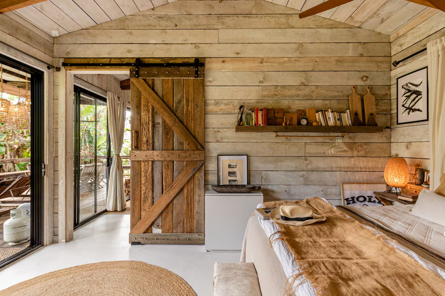 chambre maison rustique en bois Hillview Dairy