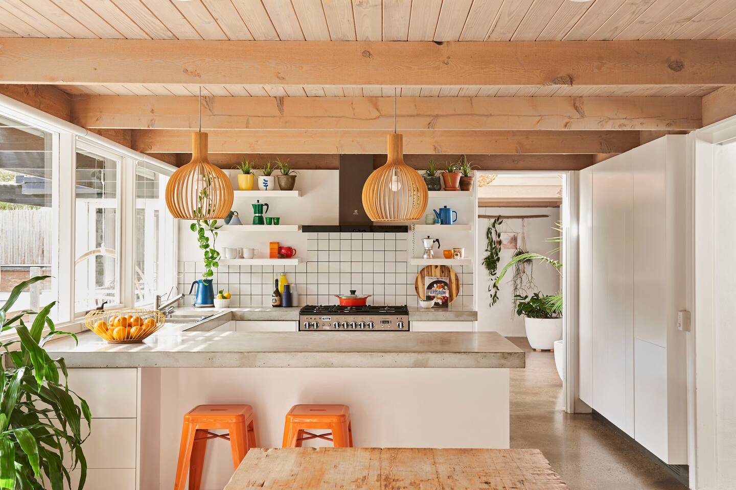 cuisine ouverte maison de plage 100 Steps Beach House Australie cuisine ouverte maison de plage 100 Steps Beach House Australie